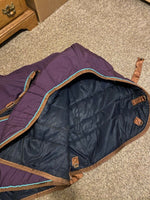 Rambo Stable Blanket 300g Fill Heavy Horse Purple Brown 82” Closed Front