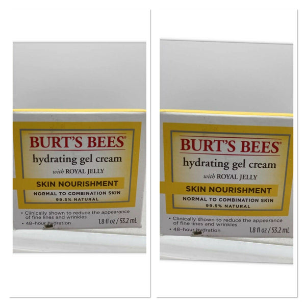 (2) Burt's Bees Hydrating Gel Creme Nourishment 1.8 oz Moisturizer COMBINE SHIP