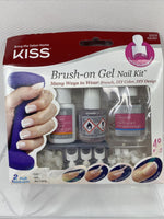 Kiss Brush On Gel DIY Nail Kit 63374 48 Short Tips 2 Full Manicures