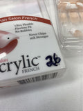 Kiss Salon Acrylic Revolutionary French 26 Nails 62287 KSA12 MEDIUM Squoval