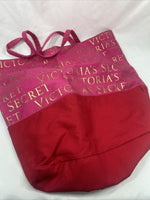 New Victoria’s Secret Pink Red Gold Beach Bag Tote Gym