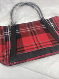 Victoria's Secret Red Black 2020 Multi-Color Plaid Christmas Tote Bag Weekender