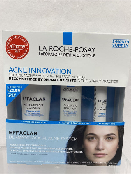 La Roche-Posay Effaclar 3 Step Dermatological Renovation System Gel Cleanser Duo