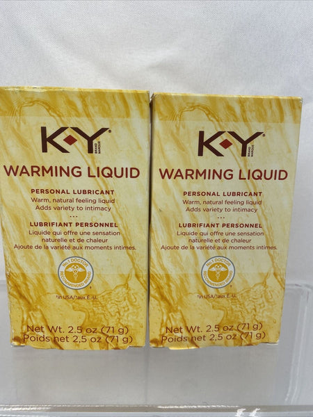 (2) KY Warming Liquid Personal Lubricant, Warm Natural Feeling 2.5oz 10/21