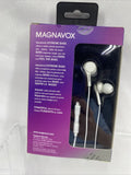 MAGNAVOX White MHP4857-Wh In-Ear Silicon Earbuds Extreme Bass Mic Answer Play