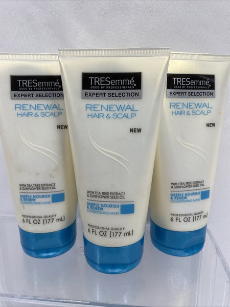 (3)  Tresemme Renewal Hair & Scalp Deeply Nourish & Renew Conditioning Mask 6oz
