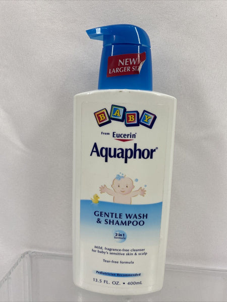 Eucerin ￼Aquaphor Baby Gentle Wash & Shampoo 8.4oz Bottle