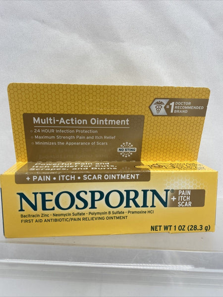 Neosporin Antibiotic Pain-Relieving Anti-Itch & Scar 1oz First Aid 3/22