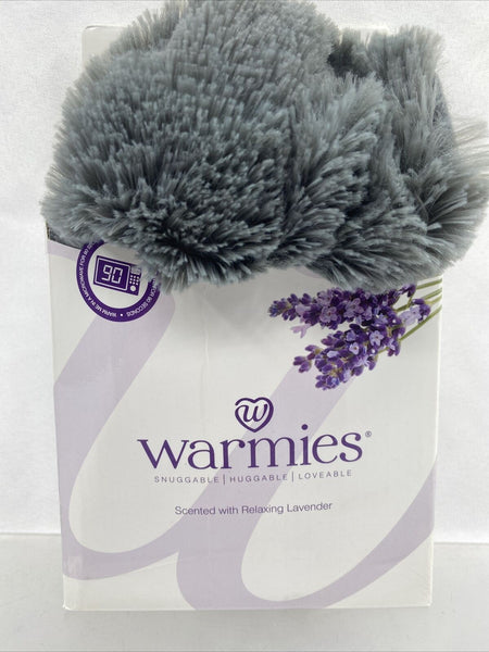 WARMIES HEATABLE NECK WRAP LAVENDER SCENTED PLUSH GREY Microwave￼ heat therapy￼
