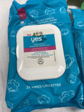 (5) Yes to  Cotton coconut cucumber Hydrate Cleansing￼￼ Towelette Wipes