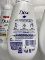 (4) Dove Instant Foaming Body wash mango butter Deep Moisture Pump 13.5oz