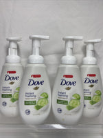 (4) Dove Instant Foaming Body wash Cucumber￼Green tea￼ Moisture Pump 13.5oz
