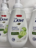 (4) Dove Instant Foaming Body wash Cucumber￼Green tea￼ Moisture Pump 13.5oz