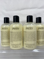 (4) Philosophy Purity Made Simple One Step Facial Cleanser 3in1 Face Eyes 8oz