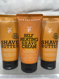 (3) Van Der Hagen Self Heating Shave Creme & butter Razor Burn Soft Stubble 6oz