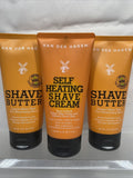(3) Van Der Hagen Self Heating Shave Creme & butter Razor Burn Soft Stubble 6oz