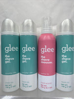 (4) Glee Cucumber Shave Gel & Mousse for Women summer lily Aloe 7oz
