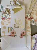 (30) Mother's Day Gift Bags & Wine Bottle Spanish Assorted Bulk Lot Feliz Madre