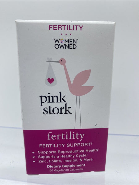 Pink Stork FERTILITY Natural Reproductive Support 60 Vegetarian Capsules 6/21+