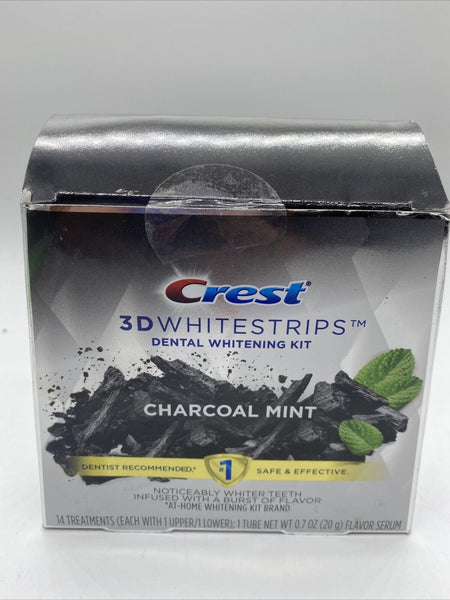 Crest 3D Whitestrips Charcoal Mint, Teeth Whitening Kit, 28 Strips 8/21