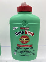 (2) Gold Bond Extra Strength Body Powder 4 oz 10 Itch Relief Odor Control 11/22