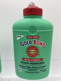 (2) Gold Bond Extra Strength Body Powder 4 oz 10 Itch Relief Odor Control 11/22