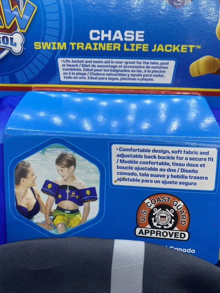 Paw Patrol Life Jacket Kid's Swim Trainer 30-50 lbs Chase Swimways SeaSquirts