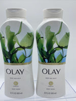 (2) Olay Deep Sea Kelp Cleansing Infusion Hydrating Glow Body Wash22 fl oz