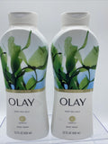 (2) Olay Deep Sea Kelp Cleansing Infusion Hydrating Glow Body Wash22 fl oz