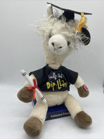 Congrats Graduation Singing Animated Llama "I Feel Good" NWT Grad Gift 12 1/2"