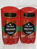 (2) Old Spice Ambassador Red Collection Men's Deodorant Antiperspirant 2.6 Oz