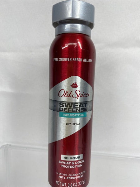 Old Spice Sweat Defense Pure Sport Plus Antiperspirant Sprays 3.8 oz