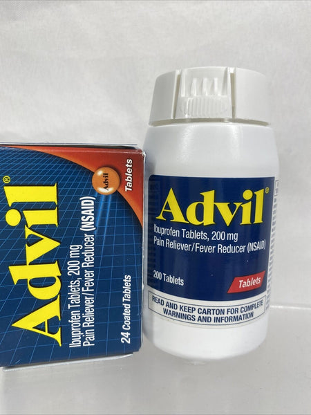 Advil Pain Reliever Fever Reducer 100 115 Coated Tablets 9/25 COMBINE SHIP