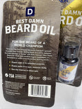 (2) Duke Cannon Supply Co Best Damn Beard Oil Redwood Scent Travel Pocket 0.5oz