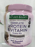 Complete Protein & Vitamin Shake Mix by Nature's Bounty Chocolate 6/22