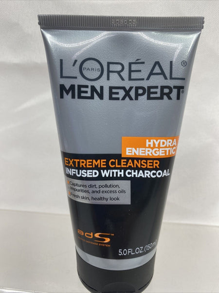 (4) L'Oreal Men Expert Hydra Energetic Facial Cleanser with Charcoal 5 fl.oz