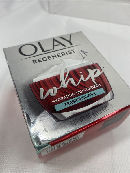 (1a) Olay REGENERIST WHIP Fragrance Free Moisturizer Anti-Aging Wrinkle 1.7oz