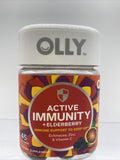 Olly Active Immunity + Elderberry Support Blood Orange Vitamin C Zinc 45ct 11/21