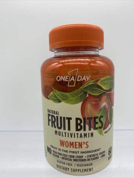 One A Day Women’s Multivitamin 60 Ct Natural Fruit Bites Gummy 9/22