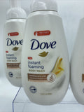 (4) Dove Instant Foaming Body wash Soothing Care Calendula Oils Pump 13.5oz