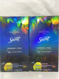 (2) Secret Antiperspirant Deodorant Pure Essential Oil Cedarwood Citrus 11/21￼