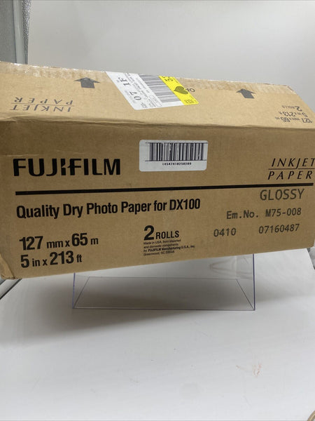 2 Rolls FujiFilm Quality 5”x213’ Glossy Dry Photo Paper Inkjet DX100 127mm X 65m