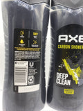 (2) AXE Carbon Shower Body Wash - Deep Clean CHARCOAL & WATERMINT Men 16oz Ea
