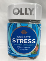 OLLY Goodbye Stress Gummy GABA L-Theanine Supplement Lemon Balm Berry 42ct 6/22