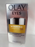 Olay Eyes Vitamin C +Peptides 24 Brightening Creme Serum 1.3oz Fragrance Free