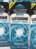 (6) Listerine Ready! Tabs Chewable Tablets Clean Mint Sugar Free-8ct. Each 48ttl