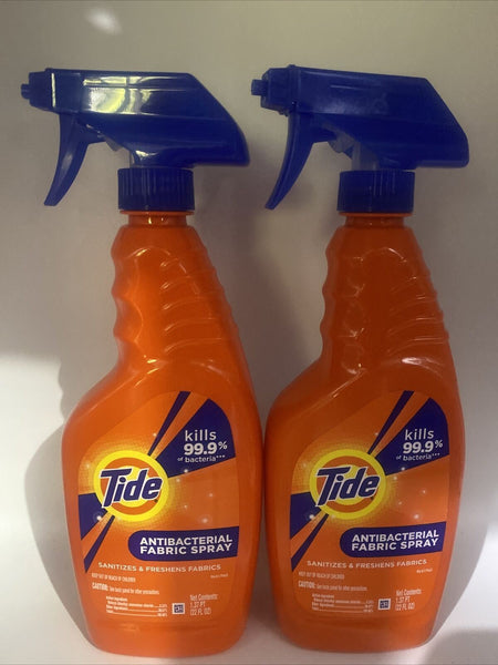 (2) Tide Antibacterial Fabric Spray 22 fl oz Freshens Clothing Original Scent