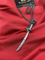 Alchemy Gothic P730 Bushido Pendant Necklace IN HAND Sword Dagger Samurai Warrio