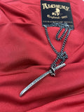 Alchemy Gothic P730 Bushido Pendant Necklace IN HAND Sword Dagger Samurai Warrio