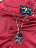 Alchemy Gothic P715  Ruah Vered Pendant Necklace Star Rose Pentagram IN HAND